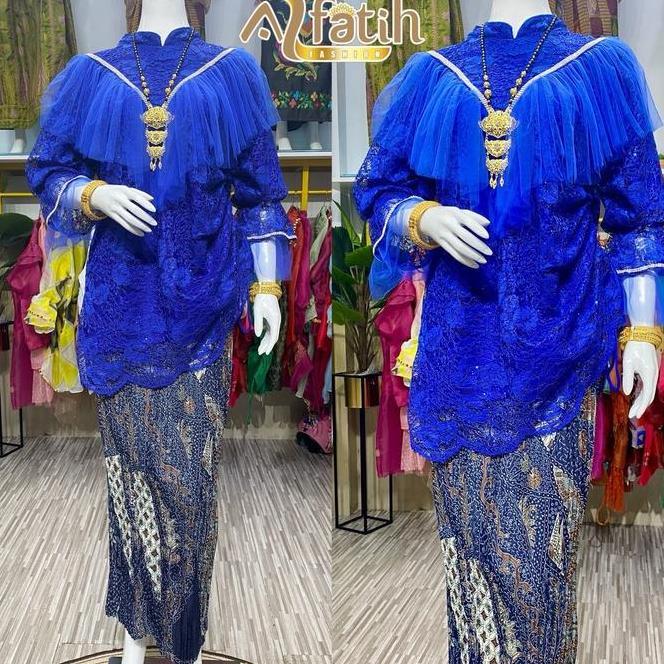 Baju Bodo Modern Tunik Aurel Renda Mix Permata Tutu Serut Terbaru