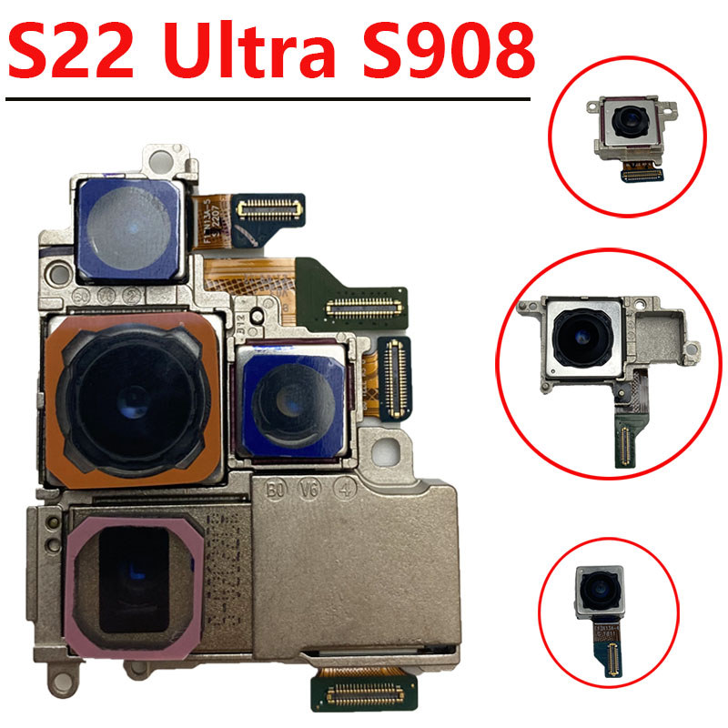 Kamera Depan Belakang Untuk Samsung Galaxy S22 Ultra 5G S908 S908B S908U S908N S908E Belakang Modul