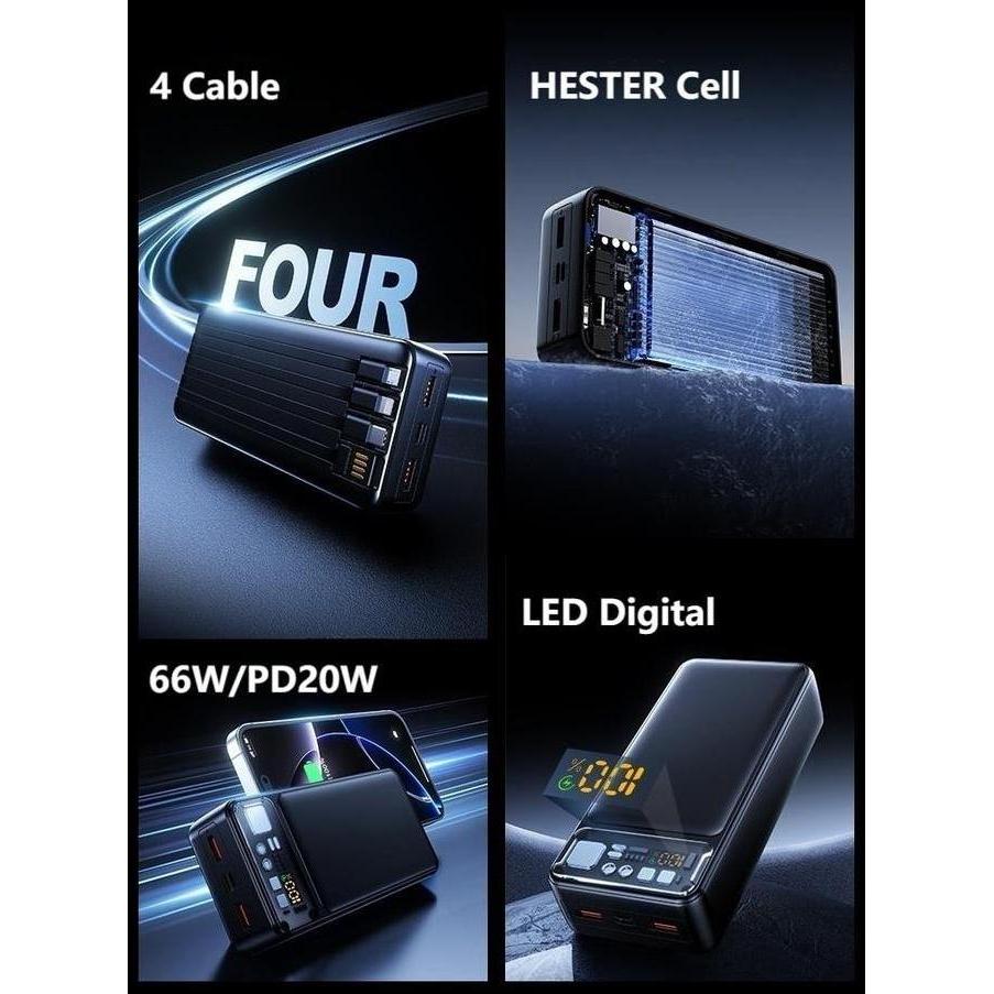 HESTER powerbank 100000mah power bank original asli 66W powerbank robot power bank fast charging pow