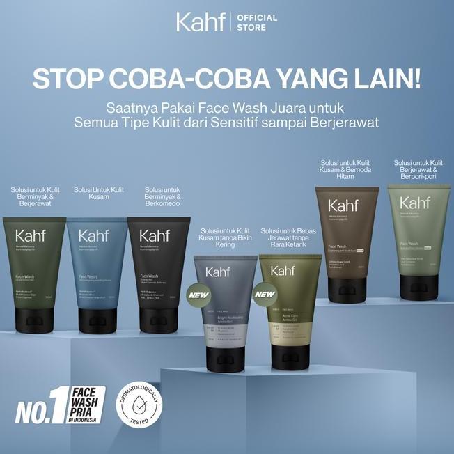 Juaranya Face Wash Kahf Bundle 2In1 Paket Facial Wash Bikin Glowing Cerah Anti Ketarik Bebas Kusam K