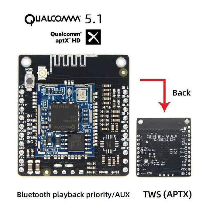 QCC3031 TWS Module Bluetooth 5.1 Audio Receiver Board Promo Premium