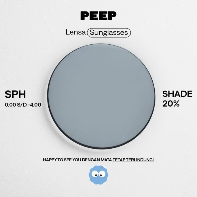 Peep Eyewear - Lensa Sunglasses Hitam (Mata Normal & Mata Minus) Kacamata