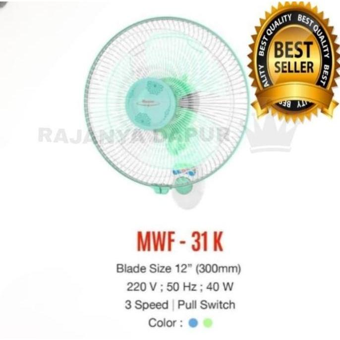 MASPION MWF 31K KIPAS ANGIN - KIPAS DINDING MASPION 12 INCH - MWF 31K - kipas dinding 12 maspion 31k