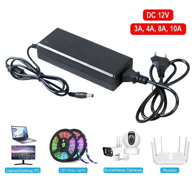 KAULASELLER33 - ADAPTOR 12V AC TO DC CCTV ROUTER POMPA AIR LAMPU AMPLI HUB MONITOR 3A-10A