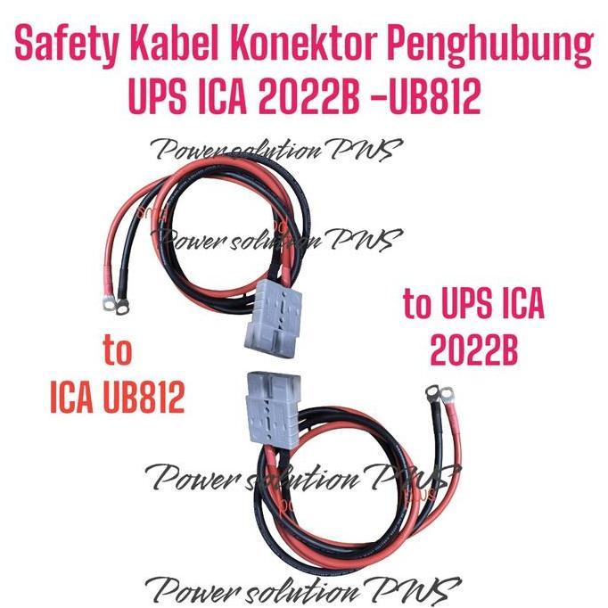 Safety Kabel Konektor ICA UPS 2022B - UB812 Battery Bank External ICA PN2022B / Kabel Penghubung Ups