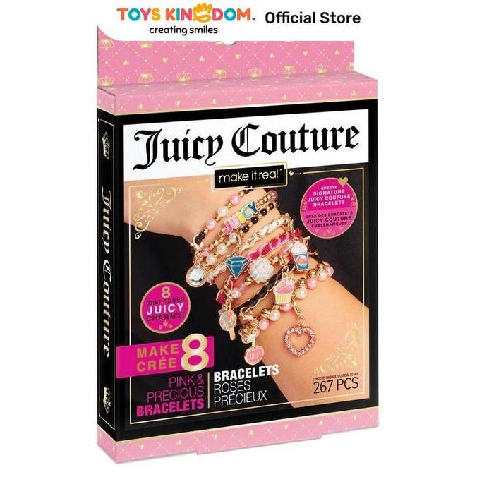 NEW MAKE IT REAL MINI JUICY COUTURE PINK & PRECIOUS BRACELET