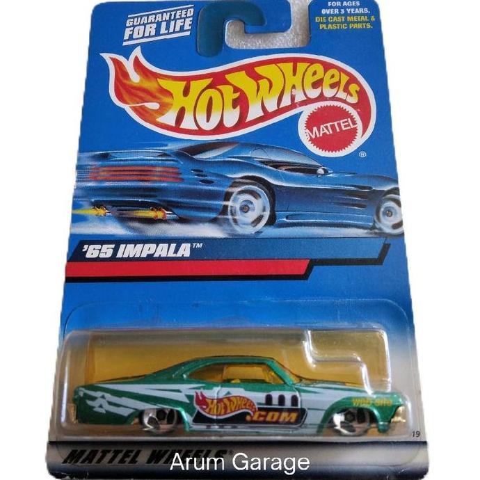 Hot Wheels 65 Impala. 1965 Chevy Impala. Blue US Card 1999. Collectibl