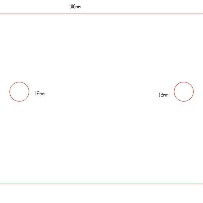 plat stainless 304 4mm 100mm x 100mm lubang bor 12mm 2 lubang
