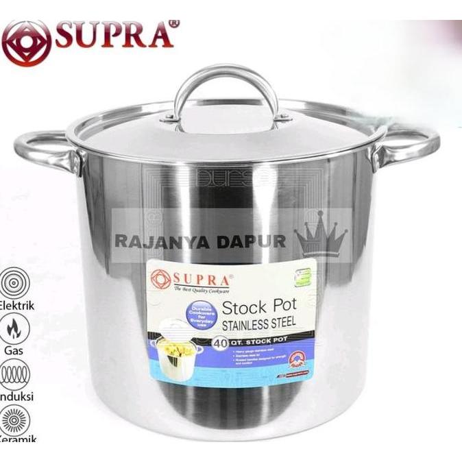 NEW Supra Stainless Stockpot 40 Qt / Panci Masak Jumbo