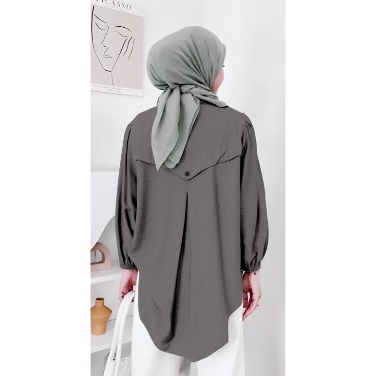 100% Ori Kemeja Wanita Korea Style Kemeja Kt Wanita Oversize Ld120-Ld140Cm/Atasan Kemeja Wanita Terb