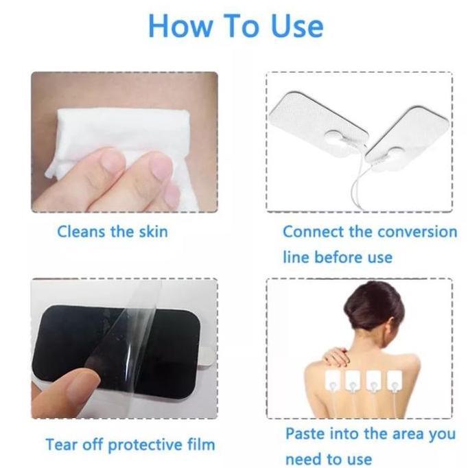 Pad Electroda EMS / Pad Tens Kancing 5x10cm SEPASANG (2pc)