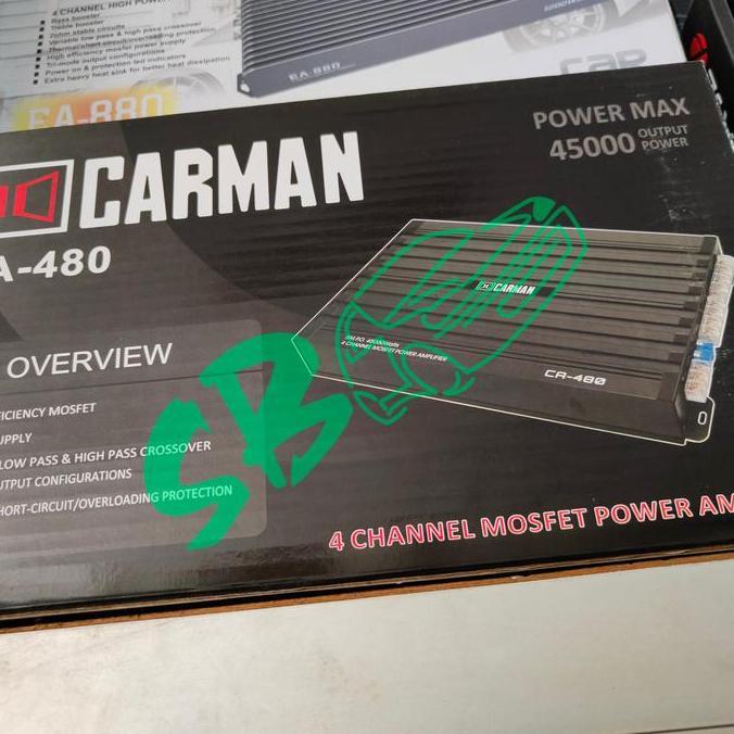 TERMURAH - Power mobil Carman CA-480 Amplifier Car audio CA 480 4 channel