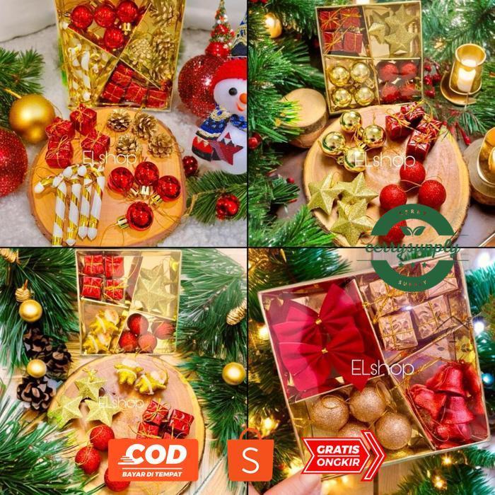 NLD-1419 PERLENGKAPAN POHON NATAL HIASAN DEKORARI GANTUNGAN CHRISTMAS TREE BOLA NATAL SANTA CLAUS MI