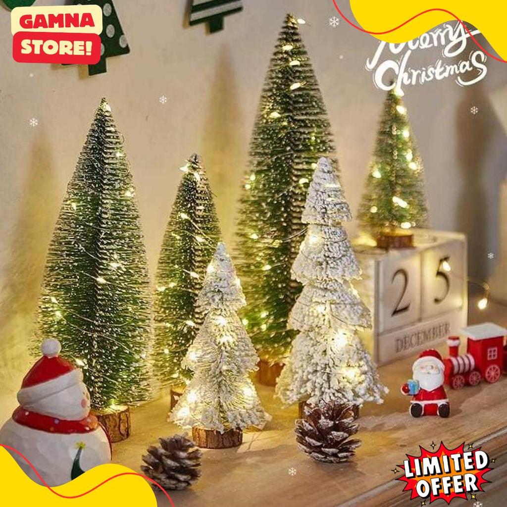 Cod [Orgm] Perlengkapan Rumah Pajangan Rumah Dekorasi Natal Pohon Cemara Pohon Natal Dekorasi Meja R