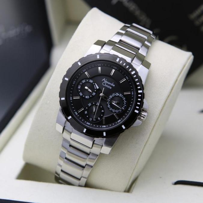 Ready ALEXANDRE CHRISTIE AC 6141 AC6141 WANITA SILVER BLACK ORIGINAL