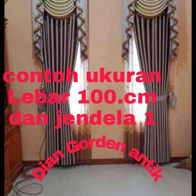 Gorden blackout poni gelombang 1 set poni Rumbai spanyol mewah