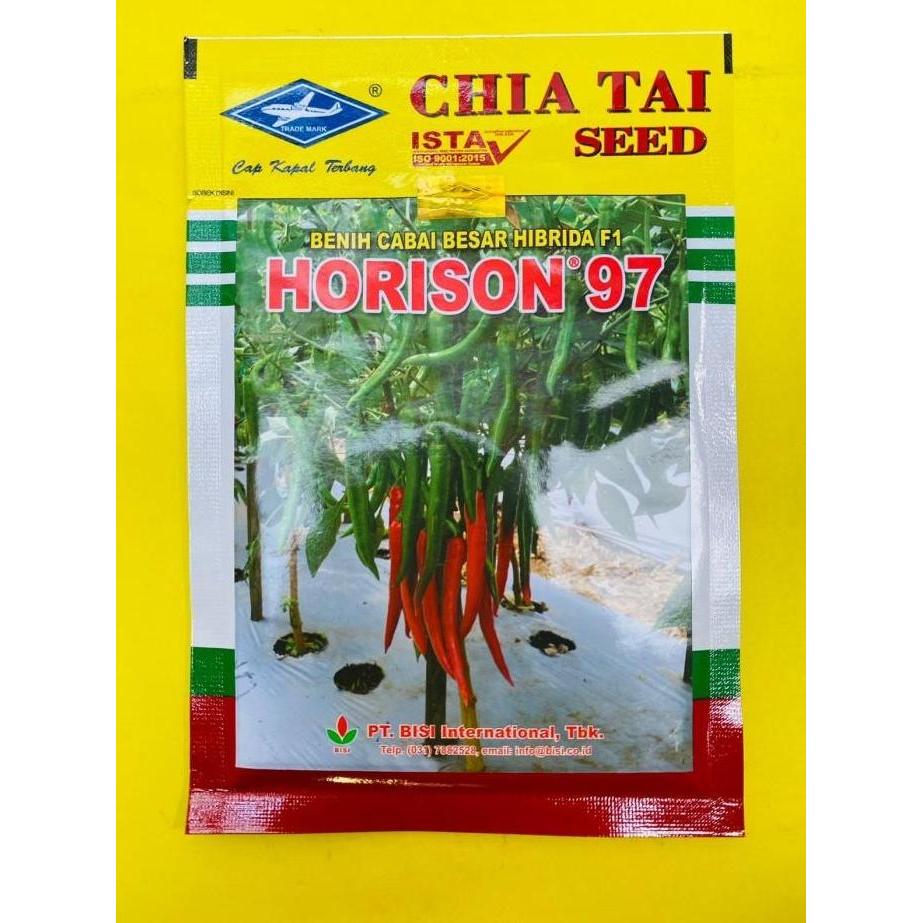 Terlaris Benih Cabe Besar Horison 97 Isi 10Gr Dr Cap Kapal Terbang