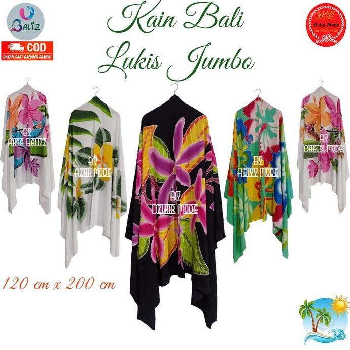DS344 - kain bali sarung bali lukis jumbo 2 meter super tebal random