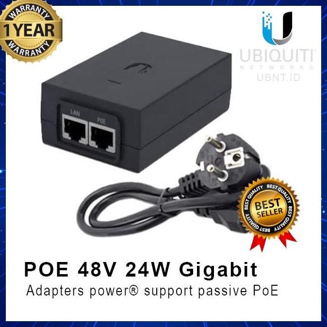 HARGA DISC - Ubiquiti POE-48-24W-G PoE Injector 48V 24W Gigabit