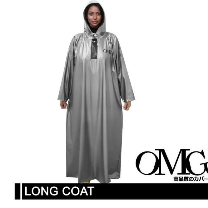 Jas Hujan Muslimah Rok Gamis Jubah Long Coat Wanita Pvc Omg Raincoat