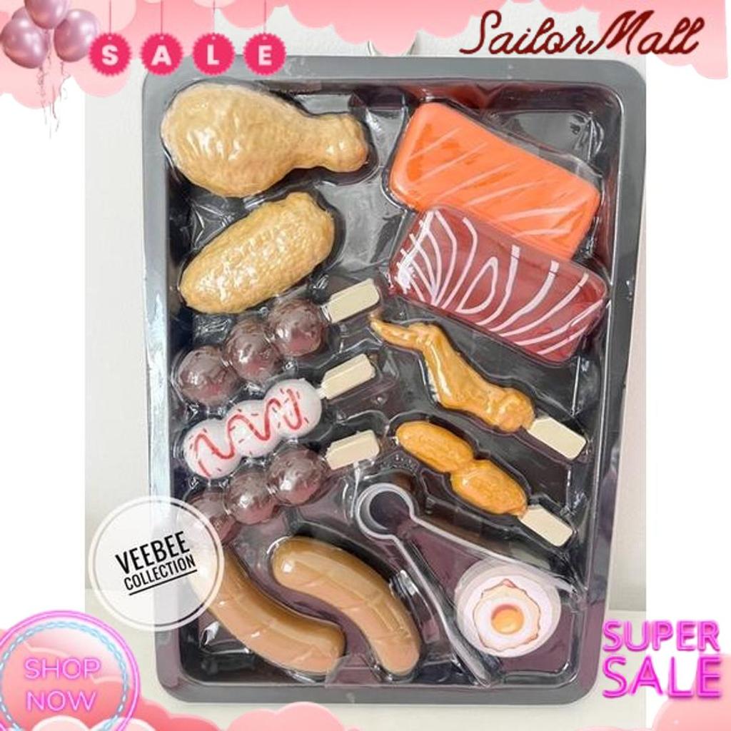 COD Mainan BBQ Set / mainan bbq anak/ mainan masak masakan anak/ BBQ main/ pretend play