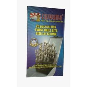 Mata Bor Besi Set 1 - 13 mm / 25 pcs HSS Lumos Nachi Toho - Available