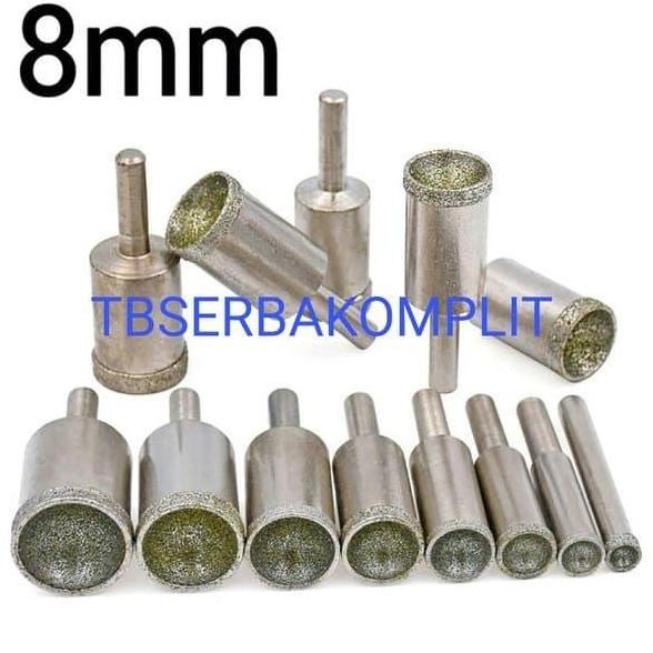 Matabor Batu Cekung 8 mm Mata Bor Tasbih Gelang Batu Akik Bola Bulat - Available