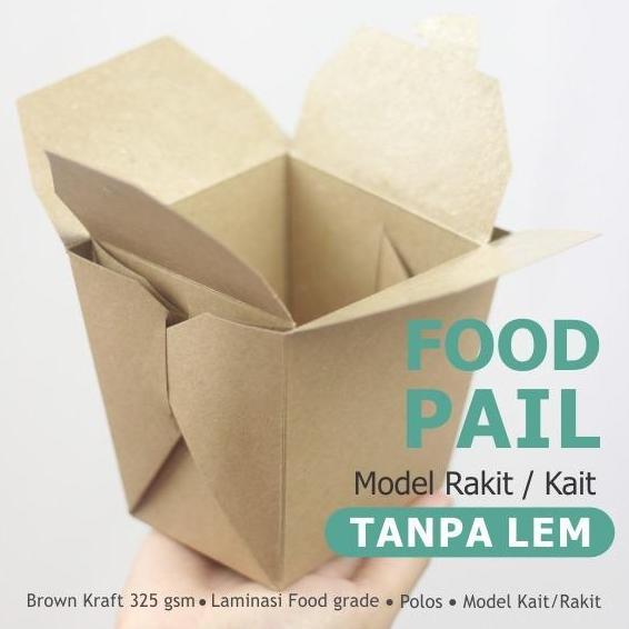 Food Pail XL / Paper Rice Box Laminasi Foodgrade ukuran XL