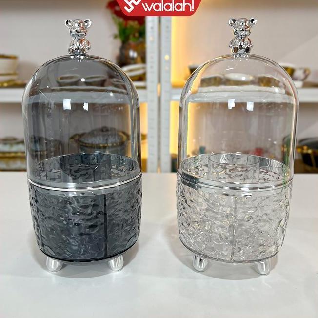 Rak Sendok Bulat Bisa Diputar 360 Derajat Dengan Tutup Beruang Lucu Tempat Sendok Putar Unik