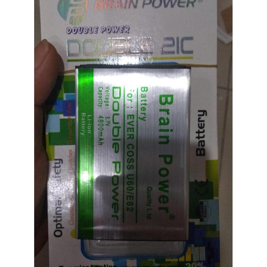 BEBAS ONGKIR - BATERAI EVERCOSS U60 E82 DOUBLE POWER ORIGINAL BATRE BATTERY BATERAY