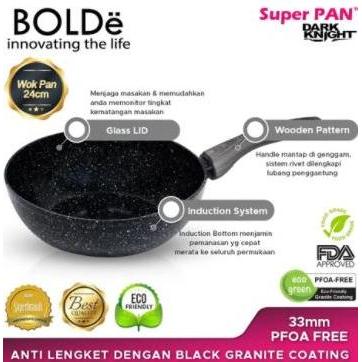 WOK 24CM BLACK BOLDE / WOK PAN GRANIT BOLDE