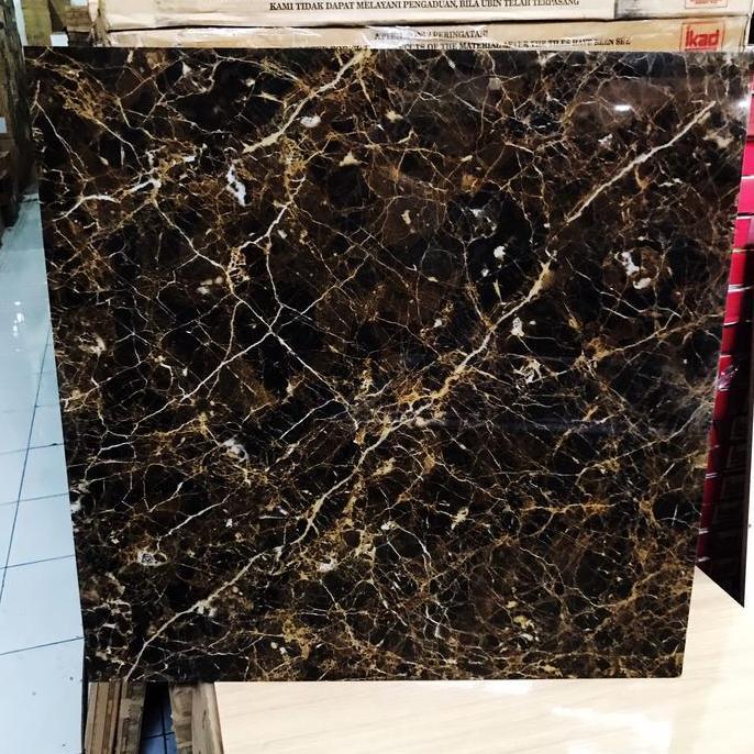 Granit 60x60 hitam motif marmer (glossy)/ granit hitam marmer