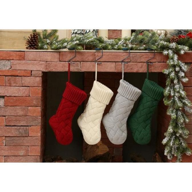 Gantungan Kaoskaki Rajut Santa Aksesoris Pohon Natal Kado Natal Bagus