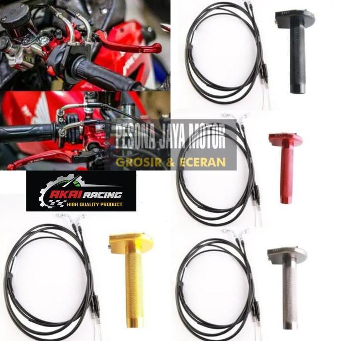 Promo Gas Spontan Model Ktc Kabel 2 Akai Racing Full Cnc Premium Universal Semua Motor Rx king,Vixio