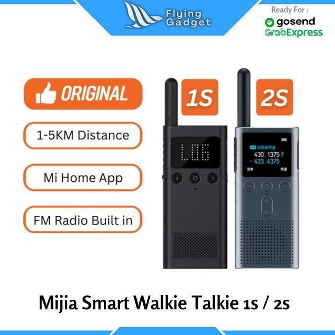 locaste_shop - xiaomi mijia smart walkie talkie 2s / 1s original fm radio ht intercom bluetooth idea