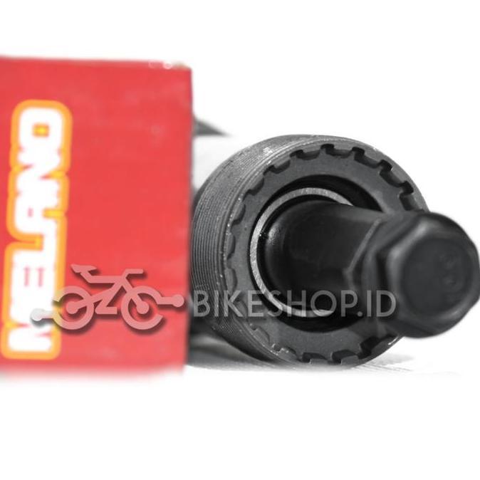 Bottom Bracket BB Axle As Gir MELANO 127 / 122 / 118 / 113mm Chrome Hitam | High Quality