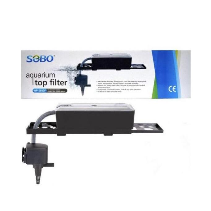 TERBARU - SOBO WP 2880F Mesin Box Filter Komplit - Top Filter Aquarium