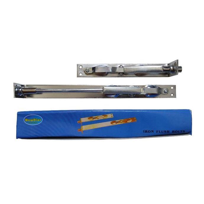 SU - Grendel Pintu Tanam Putih 6" + 10" Inci / Slot Pintu Ganda / Kunci Pintu Double Atas Bawah