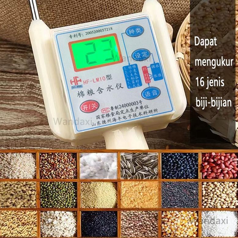 GaransiTester Kadar Air Grain Moisture Meter Akurasi 0.1(Tester kadar air jagung, beras, kopi, dll) 