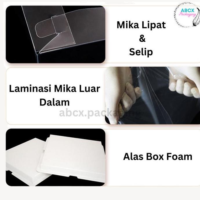 [31x31] Kotak Kue Mika Transparan / Dus Tall Cake / Cake Box Mika 10"