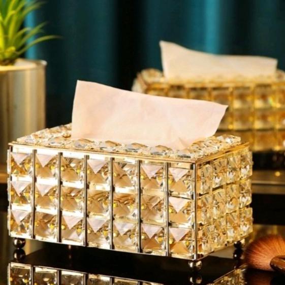 Tempat Tisu Kristal / Tempat Tisu Disign Mewah Elegan