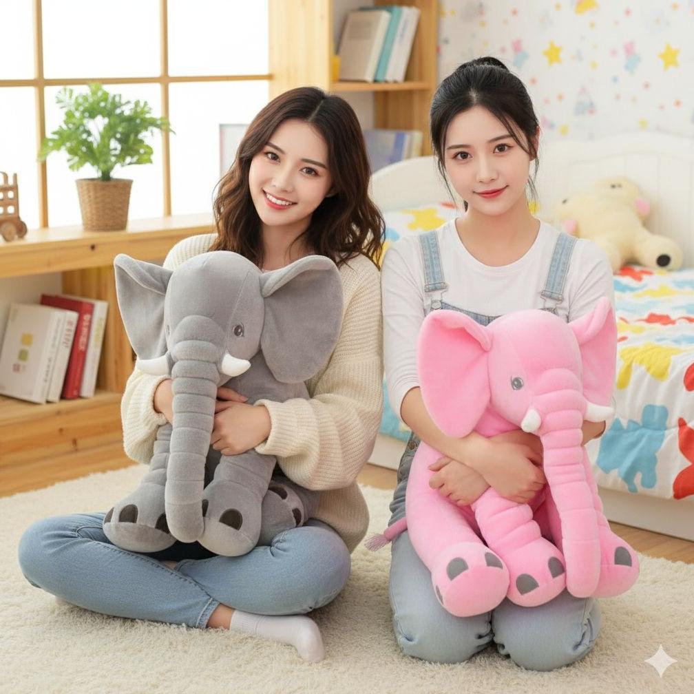 Boneka Gajah Lucu Jumbo Boneka Mainan Viral Boneka Gajah Pink Bahan Super Lembut