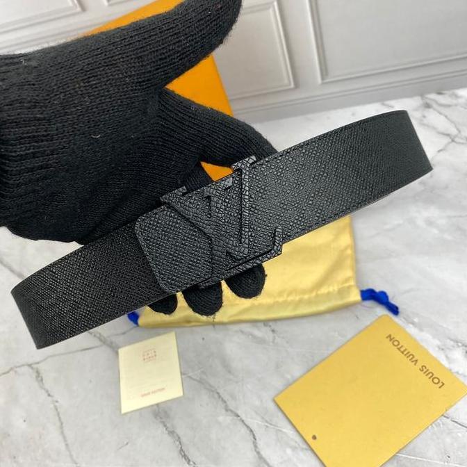 SIMANUBIKE - MEN BELT SABUK IKAT PINGGANG PRIA LV0108 BLACK TAIGA MIRROR PREMIUM