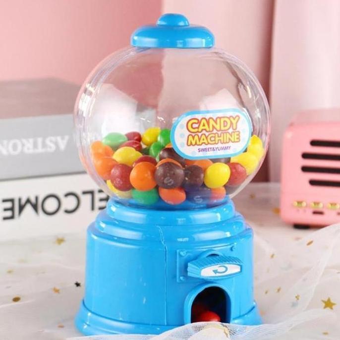 Premium Mainan Candy Machine Dispenser Mesin / Mainan Anak Capsule Machine Mesin / Mini Gumball Mach