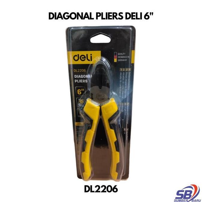 Tang Potong Kawat DELI 6" Inch Diagonal Cutting Nippers Pliers