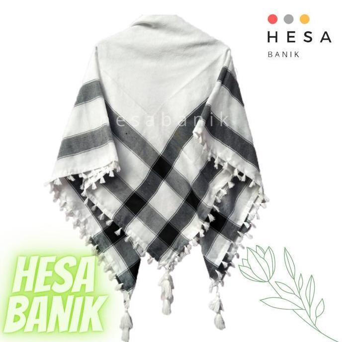 Sorban motif kuncir / sorban imamah / sorban putih / sorban segiempat