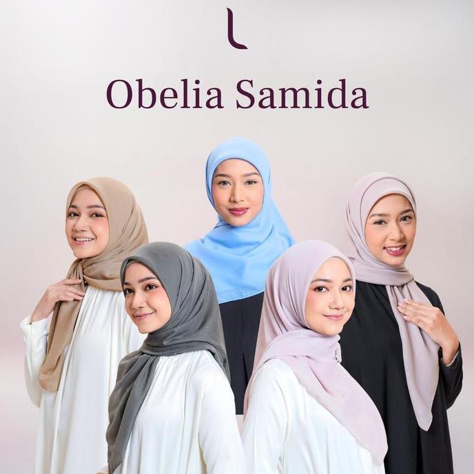[MID YEAR SALE] Elzatta Hijab Kerudung Scarf Square Jilbab Segi Empat Polos Obelia Samida Wanita Mus