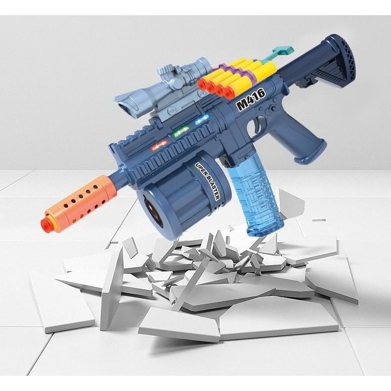 Ss-64 Pasar Distributor  Toy Gun M416 3In1 8 Bullets Gun Light & Music Bubble Gun  Perempuan -  Laki