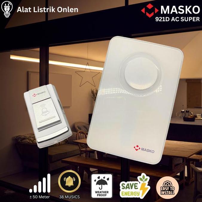 BEL PINTU 36 MUSIK WIRELESS / BELL RUMAH AC SUPER /DOOR TANPA KABEL MASKO