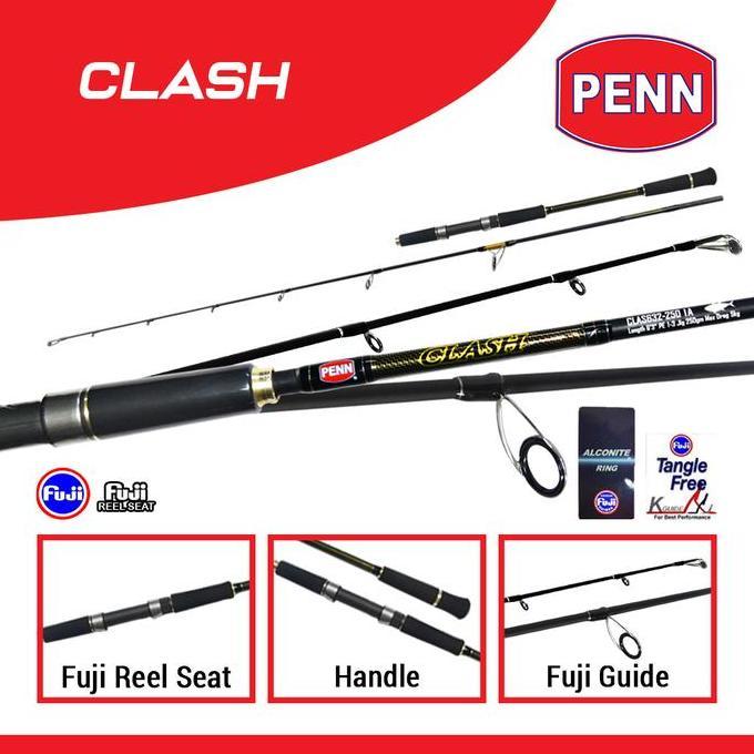 JORAN PANCING LAUT PENN CLASH SPINNING & OH FULL FUJI MATERIAL CARBON CO